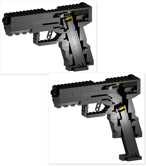 BrickGun BG22 with Magazine cutaway views