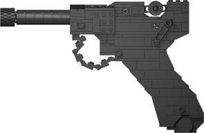 BrickGun Luger P08 Left