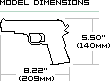 BrickGun 1911 Model Dimensions