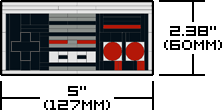 BricGun 8-bit Controller Model Dimensions