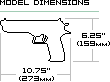 BrickGun Desert Eagle Model Dimensions
