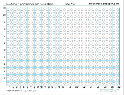 BrickGun LEGO® Dimension Guide (Stud) Single Page