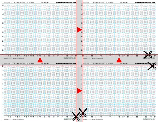 BrickGun LEGO® Dimension Guide (Stud) Multiple Page Expansion