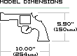 BrickGun Python .357 Model Dimensions