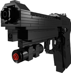 BrickGun 9mm with Laser Sight