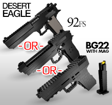 BrickGun TripleKit 1 (Desert Eagle/92FS/BG22 with Magazine) Purchase