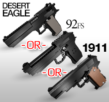 BrickGun TripleKit 2 (Desert Eagle/92FS/1911) Purchase