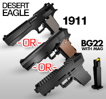 BrickGun TripleKit 3 (Desert Eagle/1911/BG22 with Magazine) Purchase